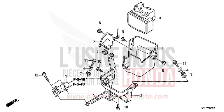 ABS-MODULATOR von CBR250R ABS PEARL HIMALAYAS WHITE (NHA87) von 2013